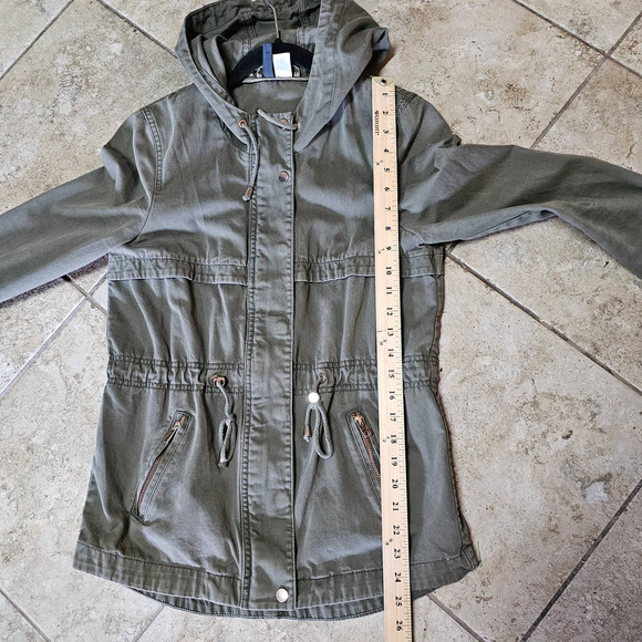 H&M Divided 100% Cotton Army Green Jacket Size 6 - Picture 8 of 8
